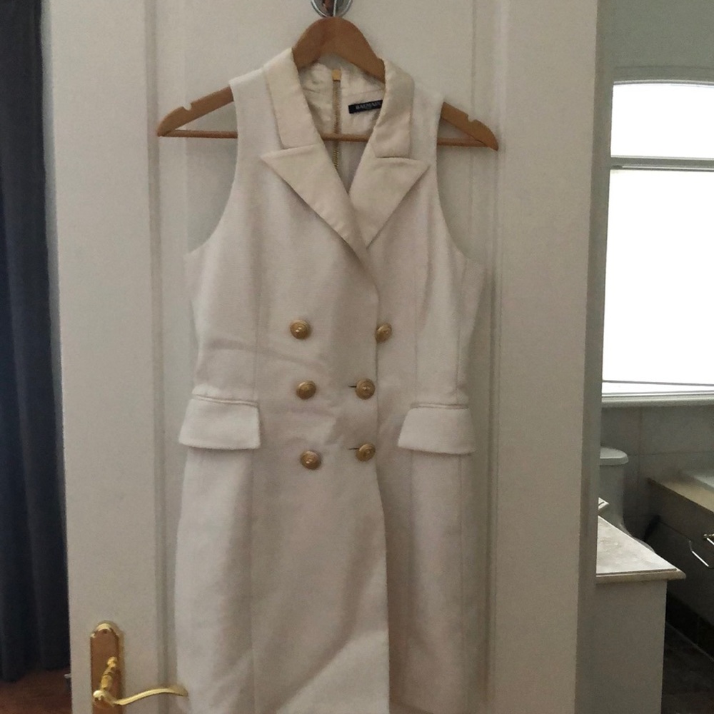 Balmain white dress size 42